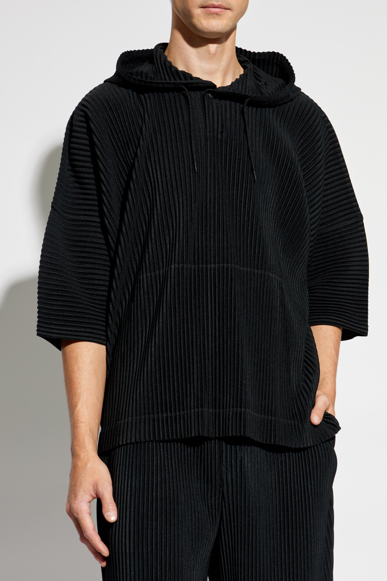 Black Pleated Sweatshirt by Homme Plisse Issey Miyake Homme Plisse Issey Miyake Vitkac Canada